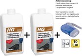HG natuursteen cementsluierverwijderaar - 2 stuks + Zaklamp/Knijpkat