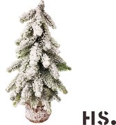 Home Society - Kunst kerstboom - Groen met Sneeuw - 27 cm