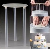 5 stuks 9 cm Multi-Layer Cake Ondersteuning Frame Praktische Cake Stands Ronde Dessert Ondersteuning Spacer Stapelen Beugel Keuken Diy Cake Tool