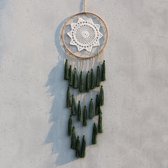 Handgemaakte Dromenvanger | Wanddecoratie | Dreamcatcher | Groen