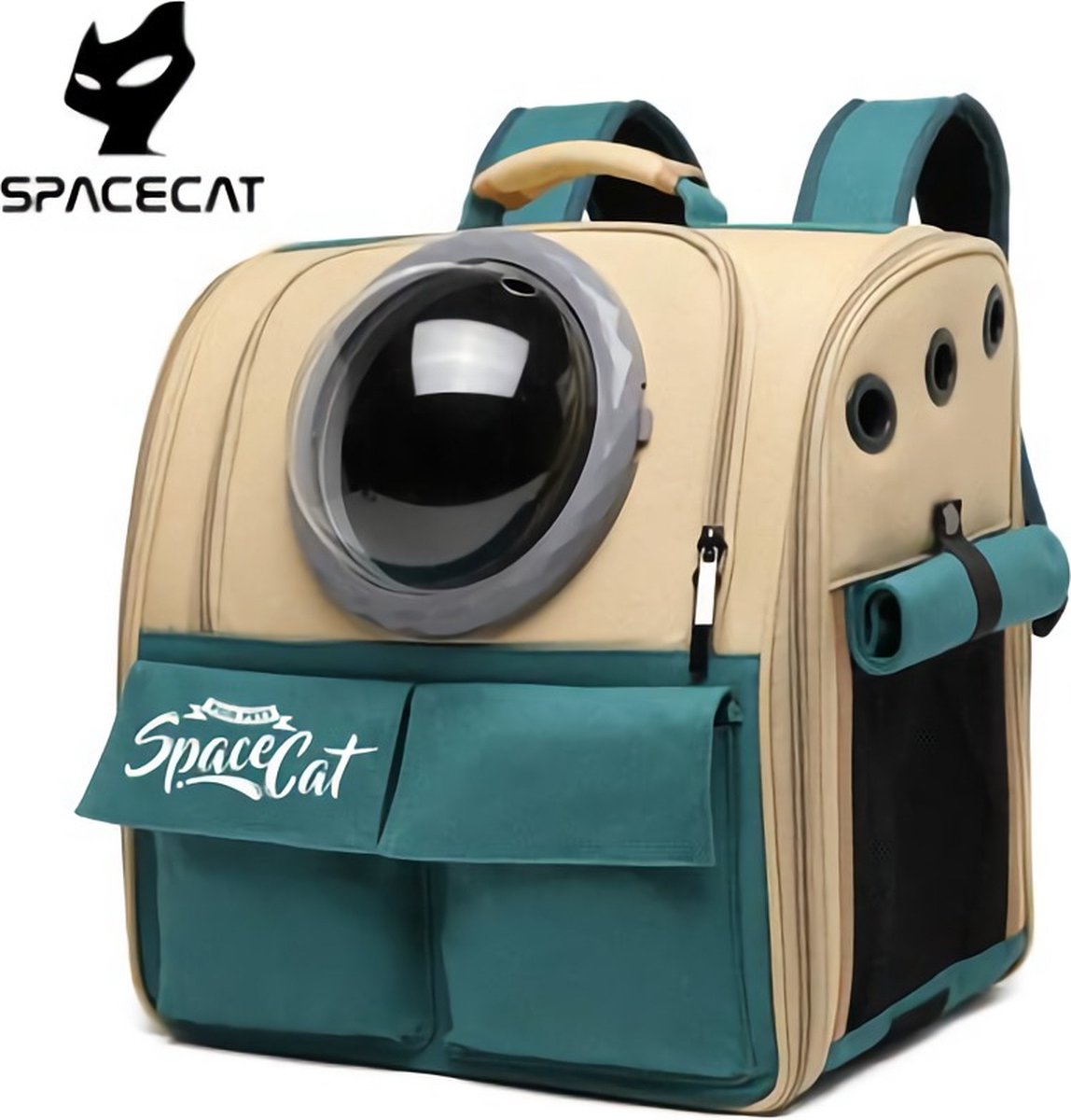 Space Cat - Rugzak - Draagtas - Reistas - Carrier - Transporttas - Huisdier - Katten - Kleine Honden - Kaki - Space-Cat