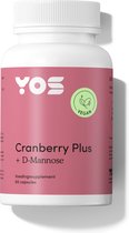 YOS Health Cranberry - Hoog Gedoseerde Cranberry capsules met D-Mannose en Vitamine C - 60 Premium Capsules/Tabletten - Voedingssupplement