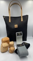 Handtas shopper tas - zwart - kurk - sporttas - shopper - duurzaam - designtas