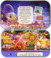 CUTE ROOM – Miniatuur Poppenhuis Bouwpakket in Tinnen Doos – Box Theater : Reistrilogie Serie – Q-011 Starlight Amusement Park
