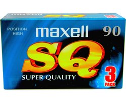 Audio Cassette Tape 3 Pack MAXELL SQ 90 / Uiterst geschikt voor alle opnamedoeleinden / Sealed Blanco Cassettebandjes / Cassettedeck / Walkman / Maxell cassettebandje.