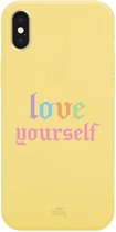 iPhone XS Max - Love Yourself Yellow - iPhone Rainbow Quotes Case