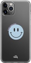 xoxo Wildhearts case voor iPhone 11 Pro - Smiley Blue - xoxo Wildhearts Transparant Case