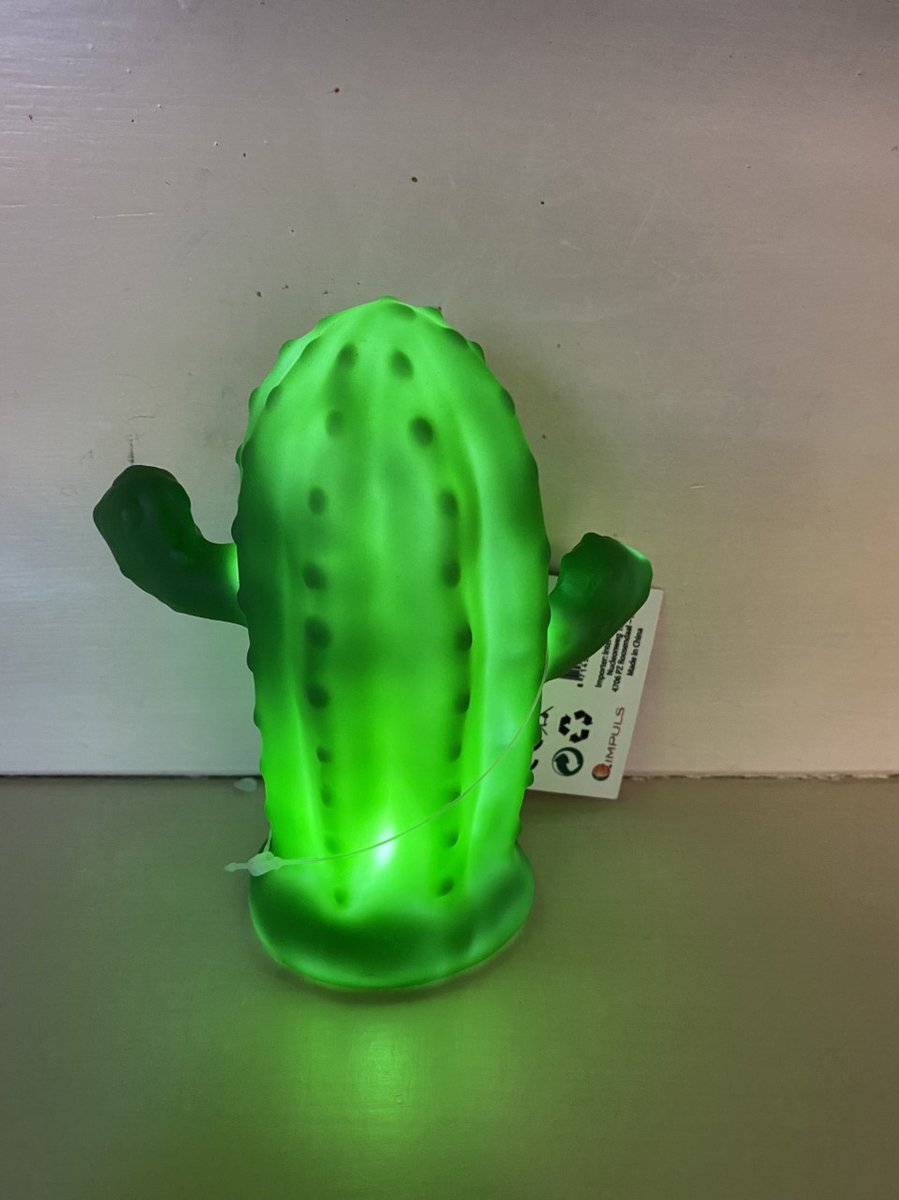 LED Cactus lamp - groen - 10 x 5.8 x 12 cm - IMPULS