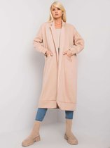 Roze Lange Oversized Dames Vest Maat L/XL