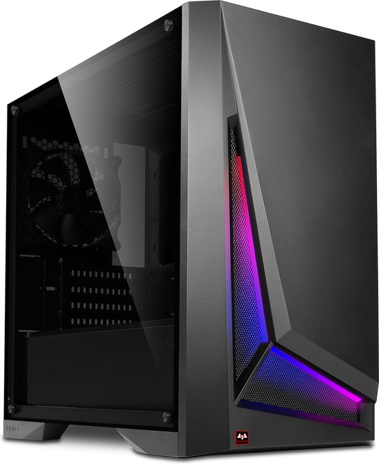 Pcman Dark Phantom Game Pc - Ryzen 5 4500 - Nvidia GT 1030 - 8 GB geheugen - 240 GB SSD - Windows 11 Pro