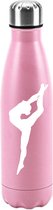 Sparkle & Dream Drinkfles Stainless Steel - ringsprong - Roze - voor turnen en gymnastiek