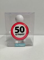 Geschenkpopje - 50 & Happy - gift set - cadeau - 3540