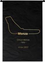 Wandkleed - Wanddoek - Monza - Formule 1 - Circuit - 120x180 cm - Wandtapijt - Cadeau voor man