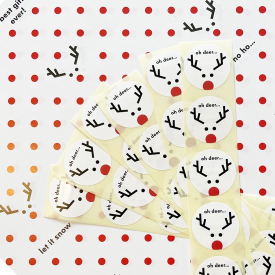 vormgevoel - Cadeaupapier - Kerstmis 20 vel (42 x 60 cm) + 30 Giftcards + 24 Sluitzegels