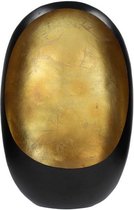 Oneiro's  Luxe Waxinelichthouder  FILIP Iron Black - ø 37x20x60cm - kaarsenhouders - kaarsenhouder - waxinehouder - decoratie – woonaccessoires – theelichthouder – zwart – goud – z