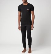 Emporio Armani Bold Monogram Short Sleeve Mannen Pyjamashirt - Black - Maat M