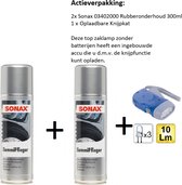 SONAX Rubberonderhoud 300ml - 2stuks + Zaklamp/knijpkat