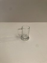 6x 4cl mini shot pulletje bierpulletje shotglas shotglazen voor oktoberfest en drankspellen