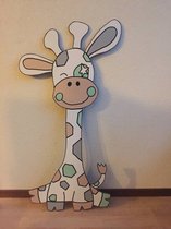 Geboortebord Giraffe ster mintgroen handgemaakt (neutraal) XXL 120cm