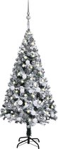 Huis en Tuin Depot Kunstkerstboom Met Led'S En Kerstballen 120 Cm Groen