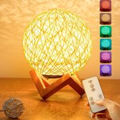 Noiller Led maan Nachtlamp - Maan lamp - Nachtlamp maan - Maan nachtlamp - Met afstandsbediening - 7 Kleuren