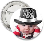6X Button Happy New Year Kid - kind - oud&nieuw - jaarwisseling - 2022 - feestdagen