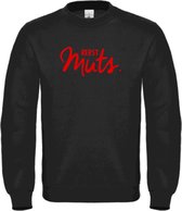 Kerst sweater zwart M - Kerstmuts - soBAD. | Kersttrui soBAD. | kerstsweaters volwassenen | kerst hoodie volwassenen | Kerst outfit | Foute kerst truien
