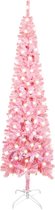 Huis en Tuin Depot Kerstboom Met Led'S Smal 210 Cm Roze