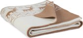 Most - Merino wollen bed deken Rendier - wit-beige - 1 persoons