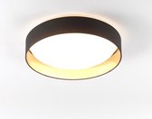 MEO Adria Plafondlamp - Plafonnière - LED Lamp - Warm Wit Licht - Goudkleurige Binnenkant - Zwart