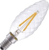 Lighto | LED Kaarslamp Gedraaid | Kleine fitting E14 Dimbaar | 2W (vervangt 15W)
