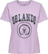 Only T-shirt Onlleisure O-neck S/s Tee Nn 15253929 Orchid Bloom/orlando Dames Maat - S
