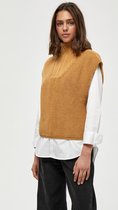 Minus Trui Milu Knit Vest Mi4318  255 Mineral Yellow Melange Dames Maat - M