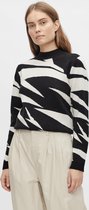 Object Trui Objthess L/s Jacquard Knit Pullover 23033924 Silver Gray/zig Zag An Dames Maat - S