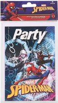 Uitnodigingen Spiderman - 5 stuks - Marvel - Kinderfeestje - Kinderpartijtje - Verjaardag - Bioscoopfilm - Hoera - Gefeliciteerd - Party - Uitnodigingen