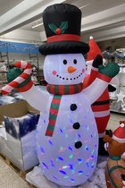 opblaasbaar sneeuwpop - 210cm+ LED verlichting - Magic Deco