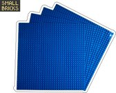 Set van 4 bouwplaten / grondplaten 32x32 noppen, 25cm x 25cm | Keuze uit 15 kleuren | Blauw | Geschikt voor LEGO | SmallBricks
