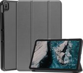 Case2go - Tablet hoes geschikt voor Nokia T20 (2021) - 10.4 Inch - Tri-Fold Book Case - Grijs