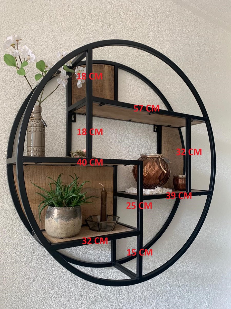 Wandrek industrial mango 160 cm - Gratis thuisbezorgd - Houten Meubel Outlet