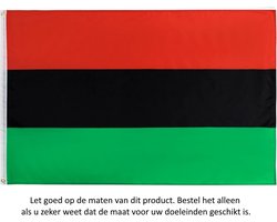 Vlag 150x90CM - Pan Afrikaanse Vlag - Afro-amerikaans - Pan African Afro American Flag - Polyester - Flag