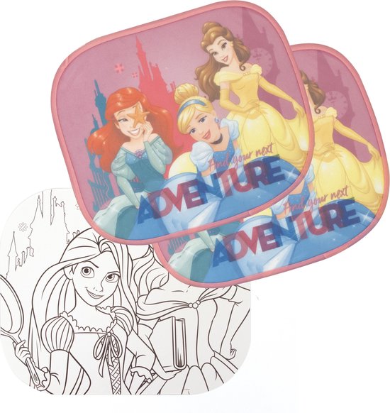 Disney Zonnescherm Princess 2 Stuks 45 X 36 Cm + Kleurplaat