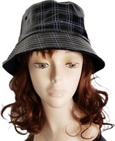 Mooie Summer Bucket Hat Zwart - Dubbelzijdig, Vouwbaar -  Regenhoed - Vissershoed dubbelzijdig  -Emmerhoed - Bucket hat |Outdoor| Vakantie| Vissen| Wandelen