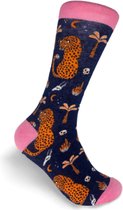 JustSockIt Panter sokken - Sokken - Panter sokken - Leuke sokken - Vrolijke sokken - Dieren sokken - Schoenmaat: One size