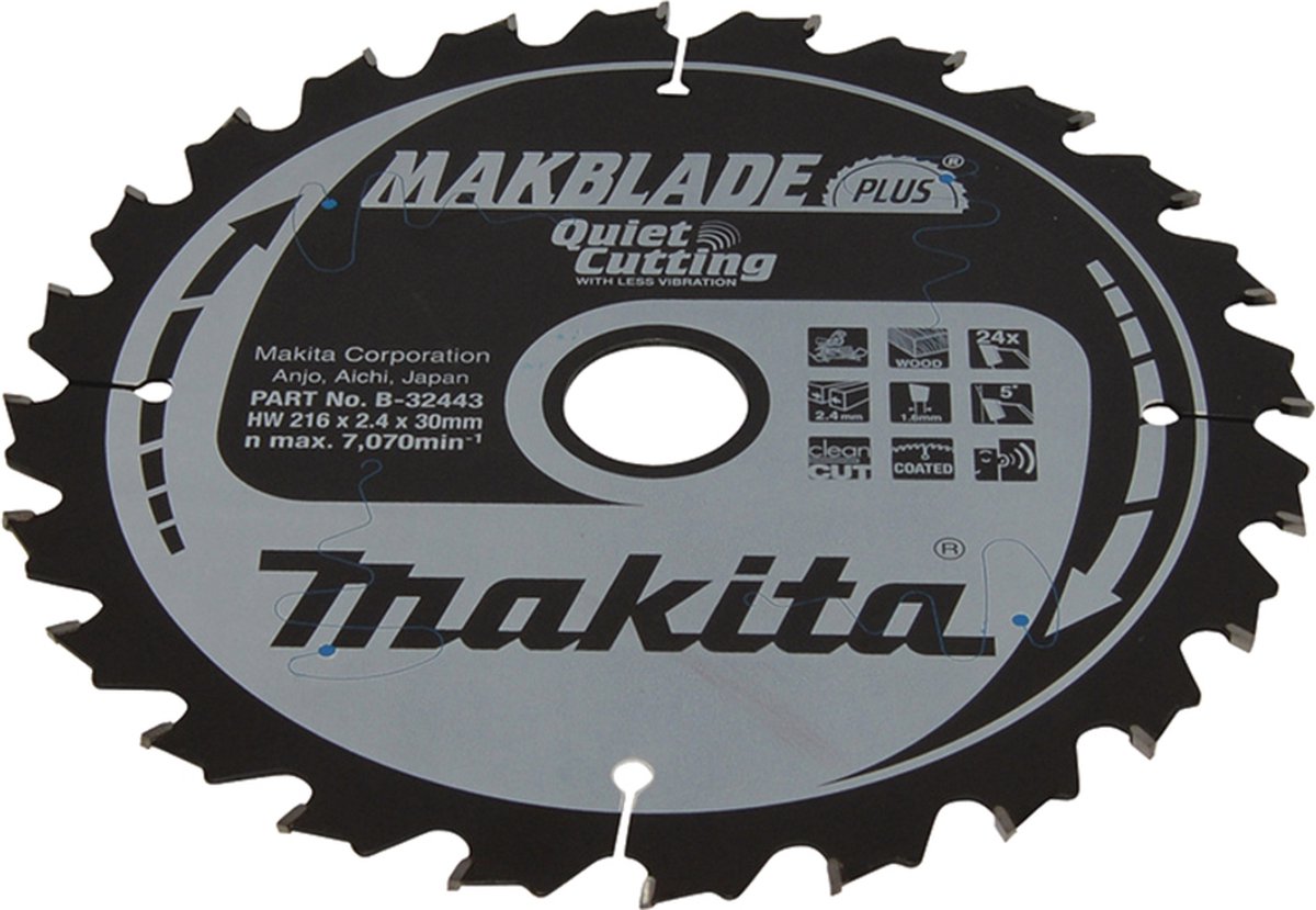 Makita zaagblad voor hout 216mmx30x24T