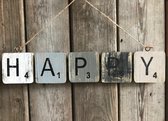 WOORDHANGER 'HAPPY' ROOTS-CALM SERIE 40 CM (131478).