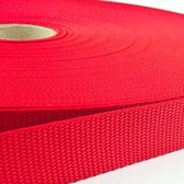 10 meter Tassenband / Parachuteband - 20mm breed - Rood - Polypropyleen - 1,5mm dik