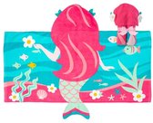 Stephen Joseph - kinder badcape - aqua roze zeemeermin