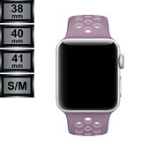 RipaWare Sport Watch bandje - Compatible met Apple - Silicone - 38, 40, 41mm - S/M - paars / zacht roze