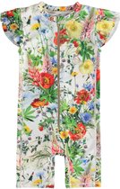 Molo - UV-zwempak met korte flutter mouwen voor kinderen - Nolu - AOP - Meadow - maat 86-92cm