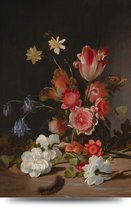 Maison de France - Canvas - bloemen in vaas 7 - canvas - 40 x 60 cm - - x40x60